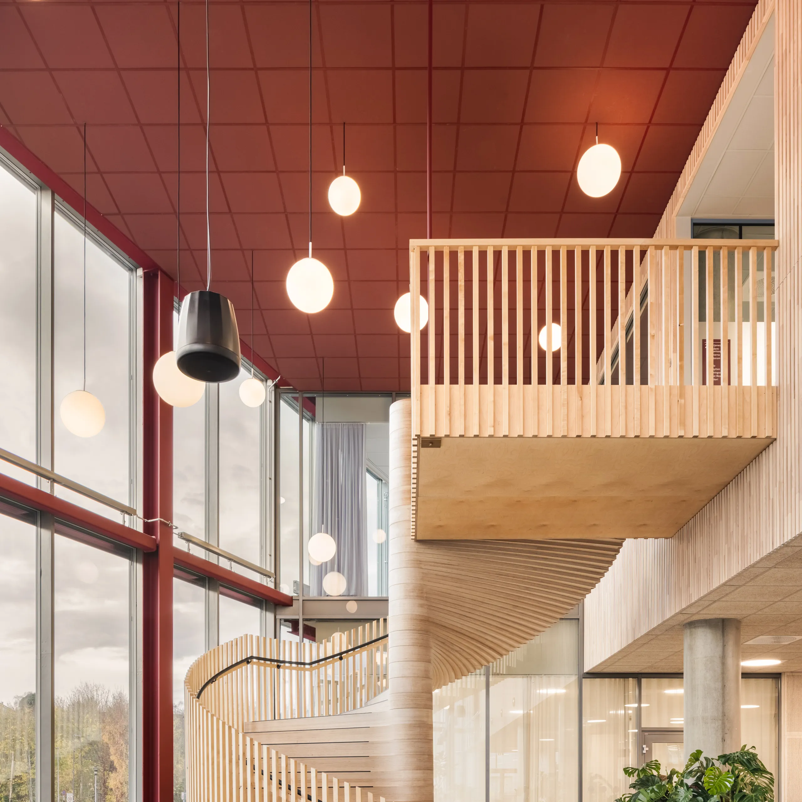 A Rockfon Chicago Metallic suspended ceiling grid.