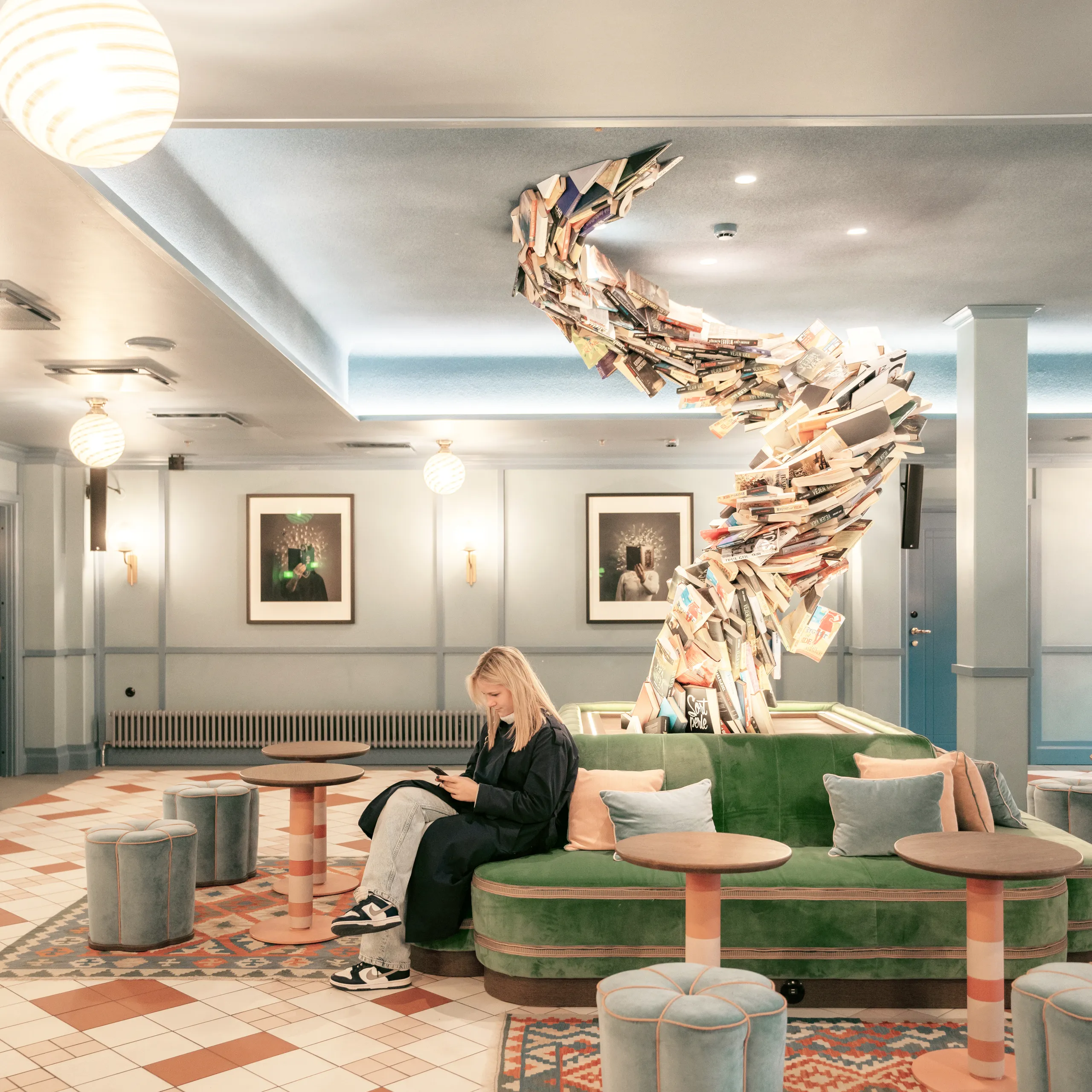 Hotel acoustics optimised with hotel acoustic design and hotel ceiling design.