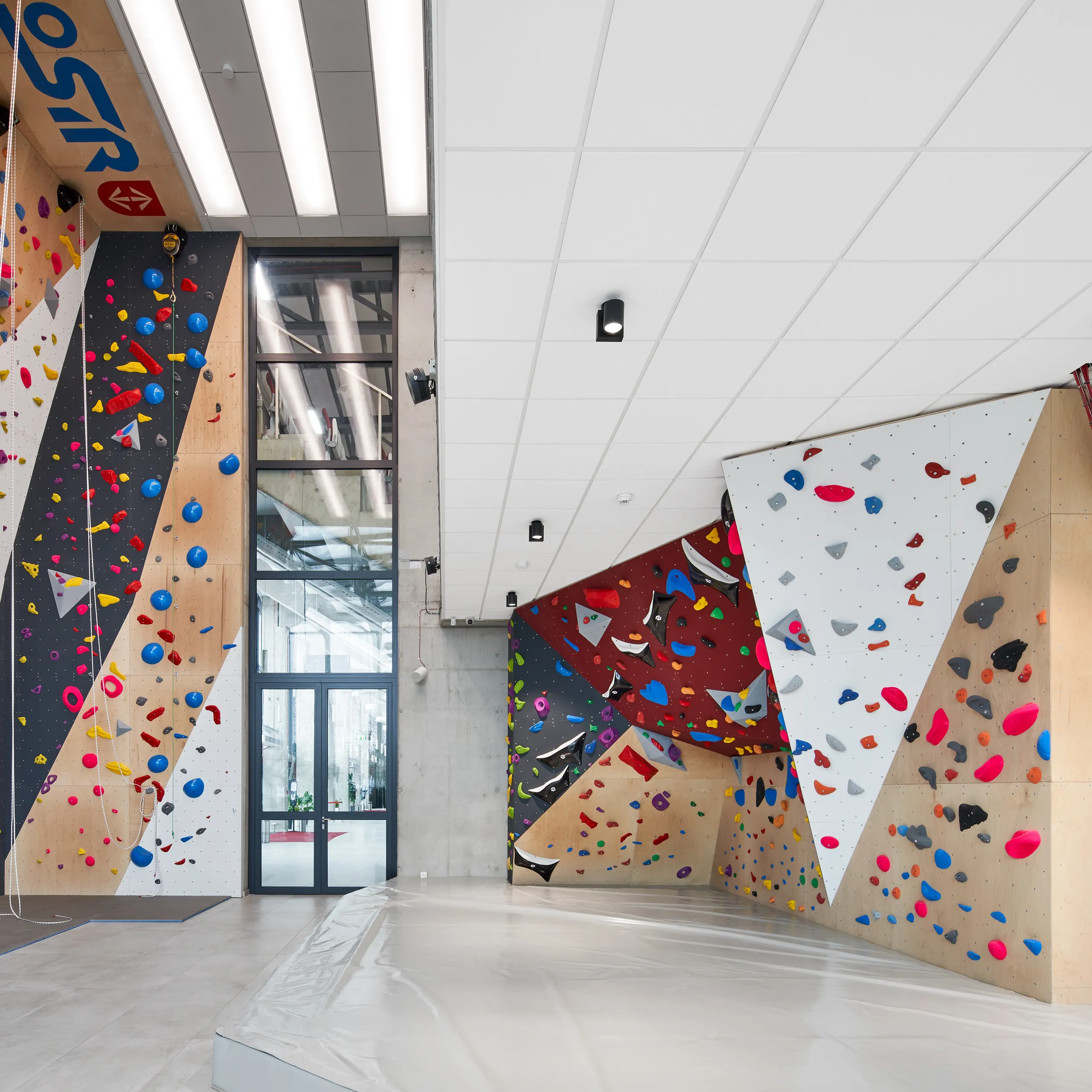 Acoustic design at a sports facility.