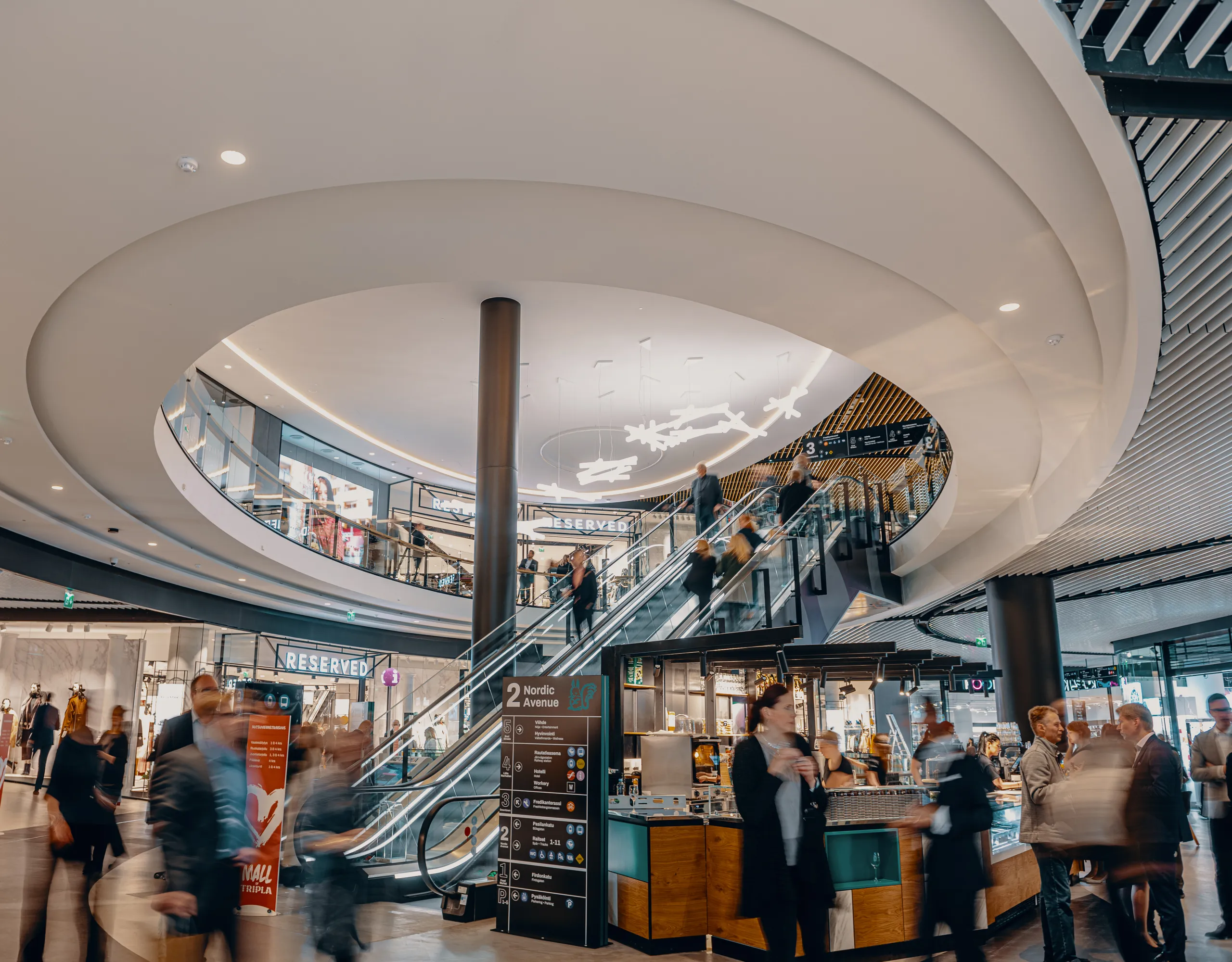 A department store with Rockfon Mono Acoustic for noise control.
