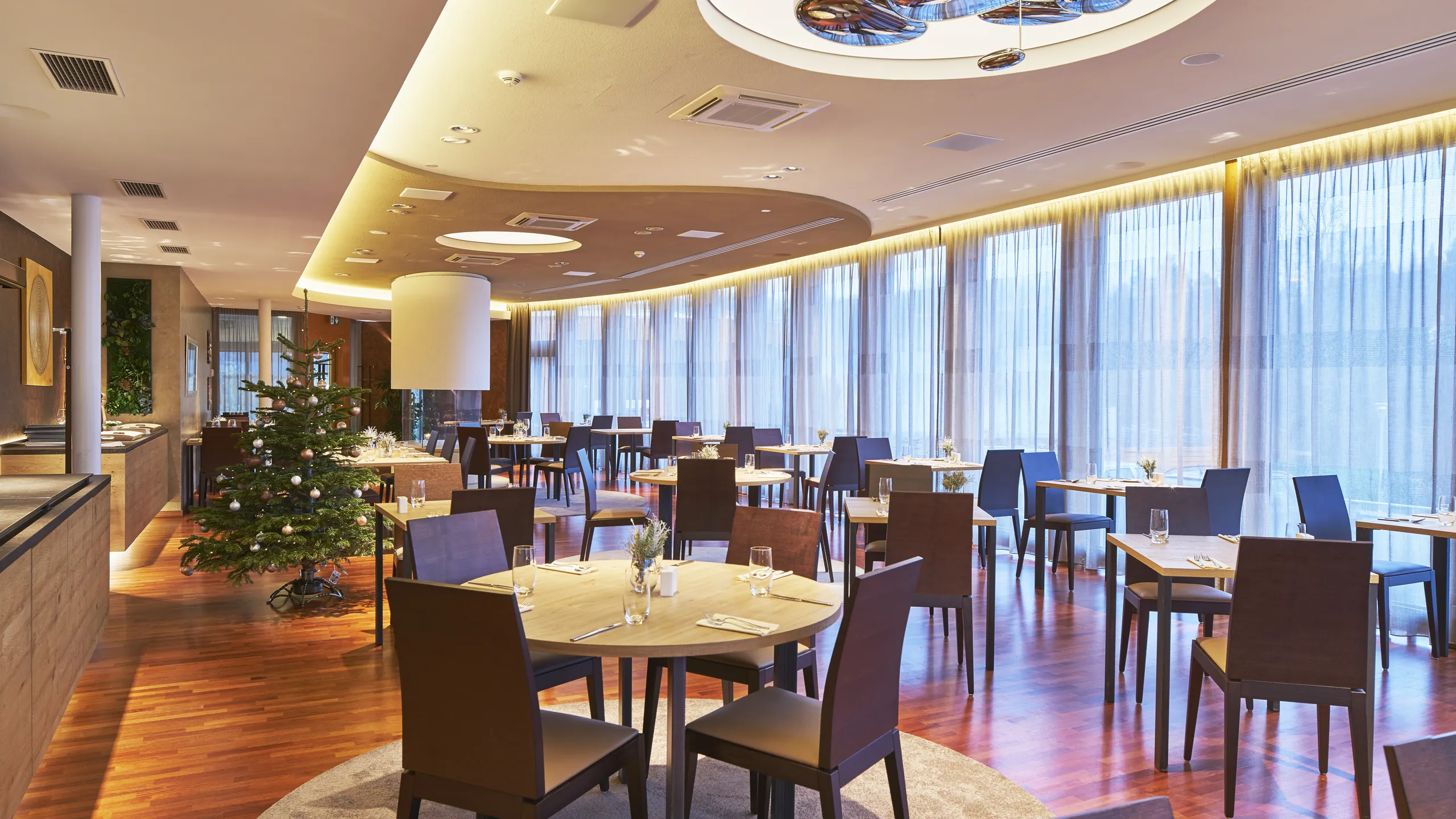 Beige hotel ceiling at Maximus Hotel Restaurant,Czech Republic,Brno,100m²,Ing. Arch. Alena Zemanová,Arch.Design s.r.o.,Bartosz Makowski,ROCKFON Mono Acoustic,mocha
