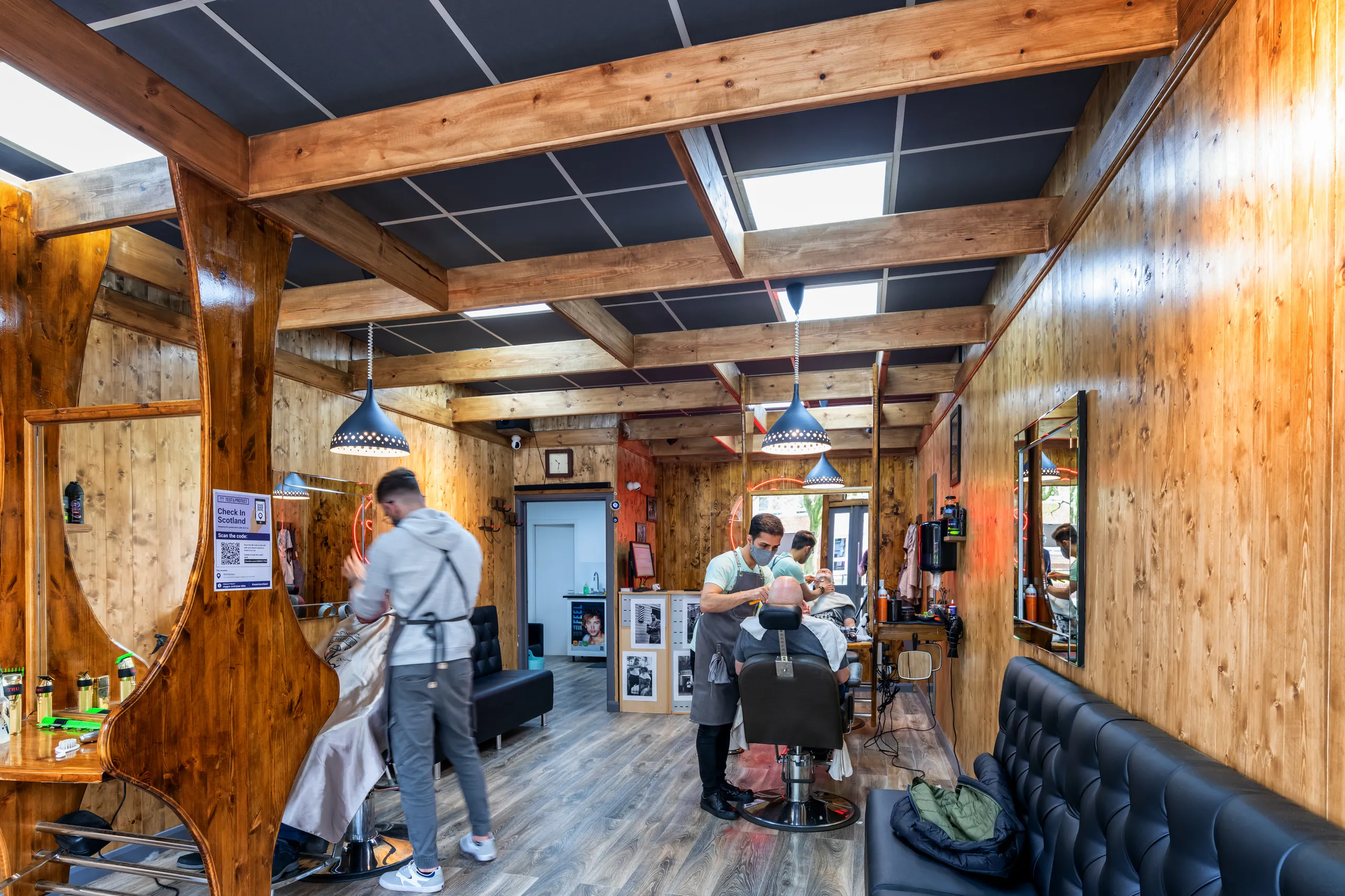 Efes Barbers Retail Ceiling Design | Case Studies
