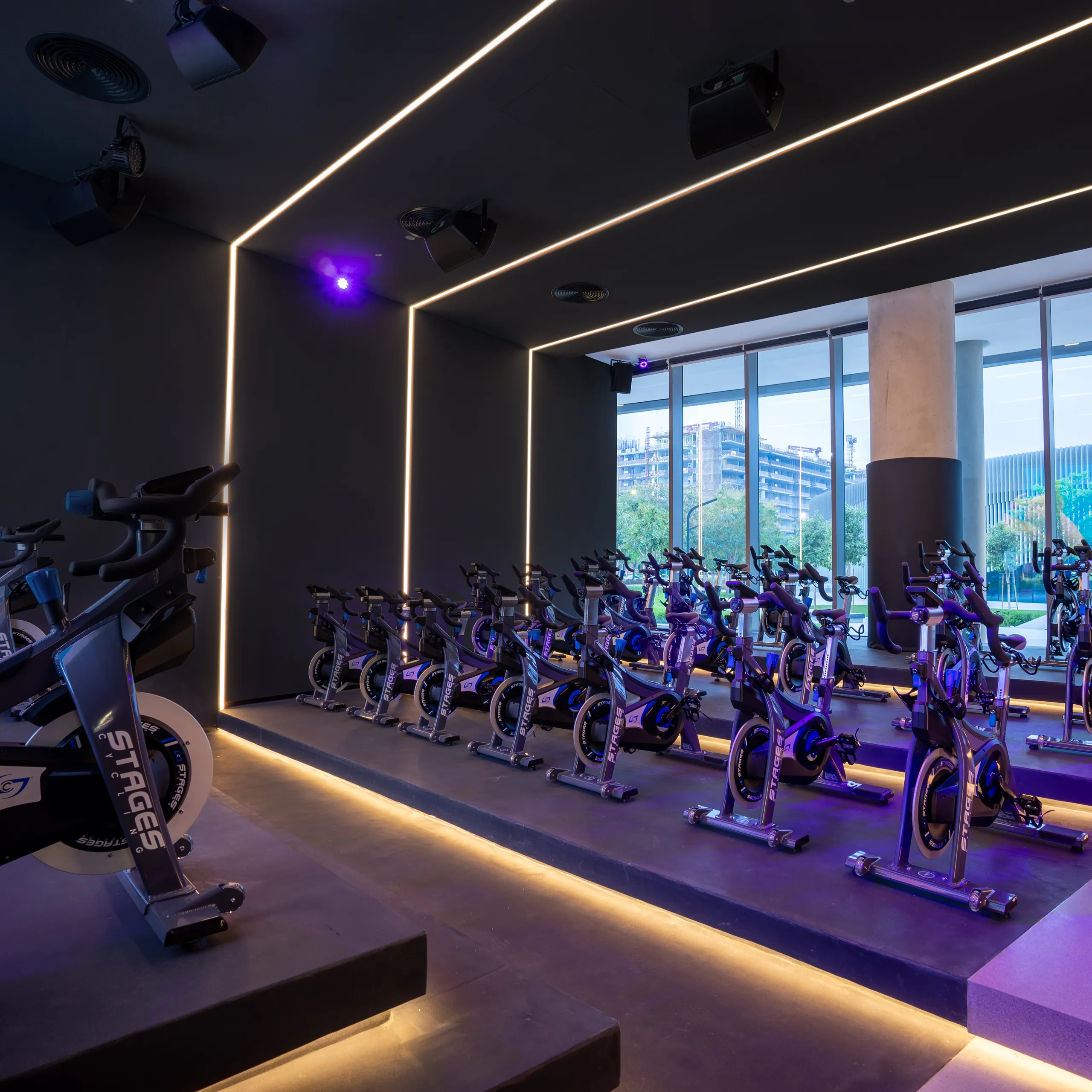 Acoustic design at a sports facility.