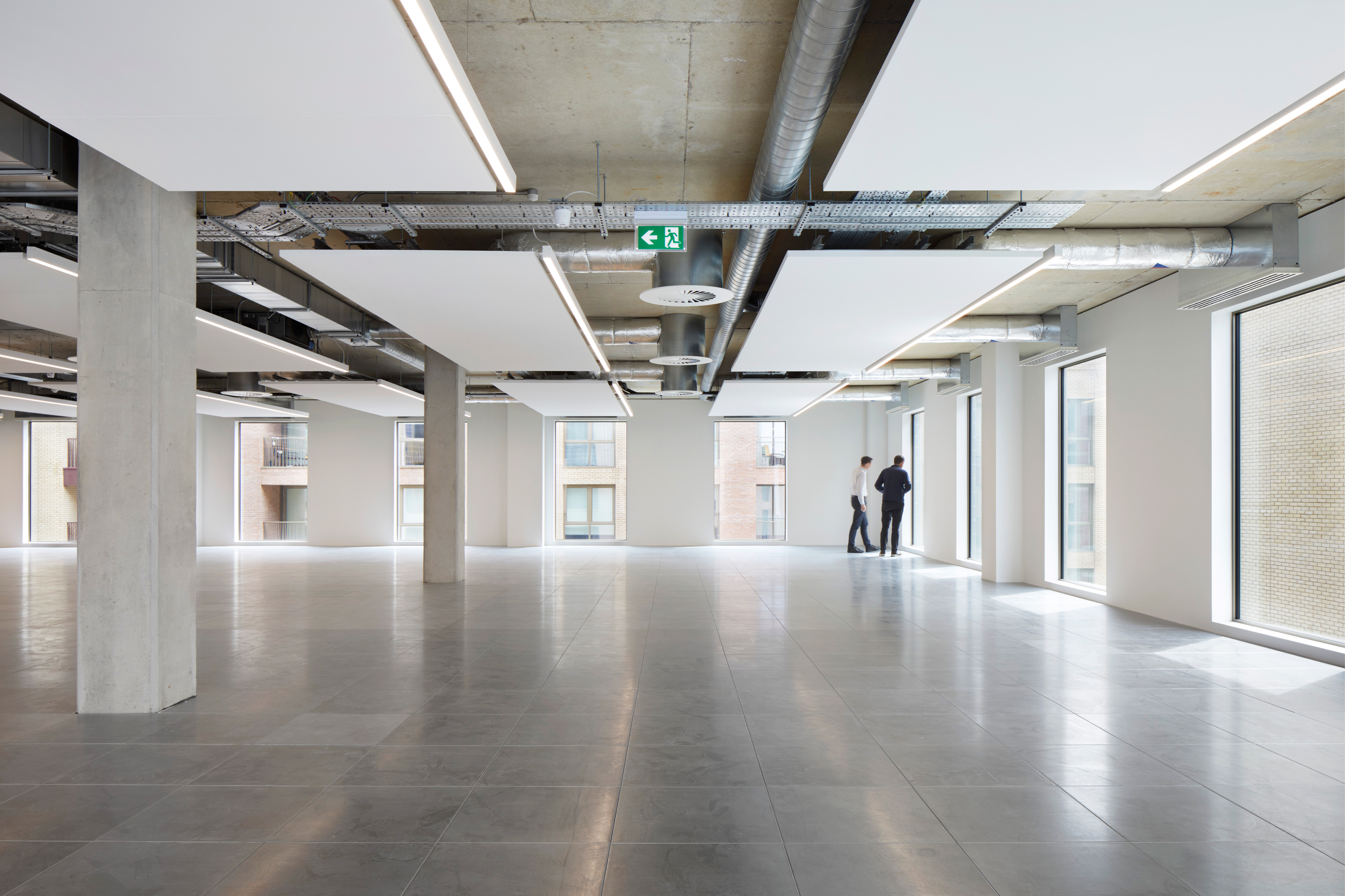 Edward Street Quarter in Brighton, England Breeam-certified building with acoustic floating panels